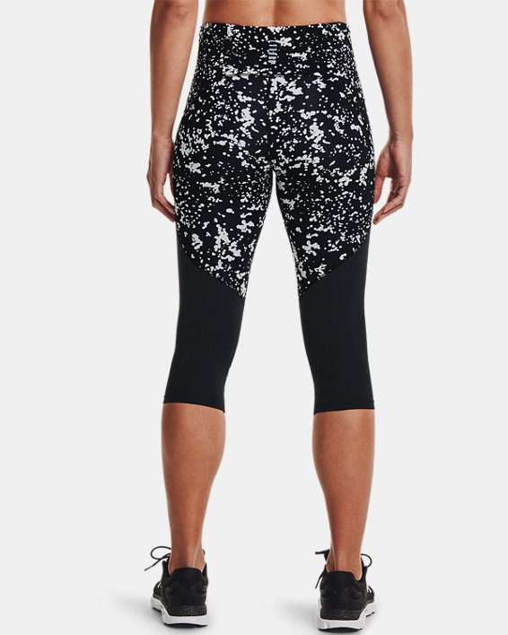 BLACK  VARIETY SIZE NWT UNDER ARMOUR WOMEN'S PRINTED FLY-BY COMPRESSION CAPRIS 